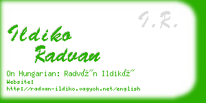 ildiko radvan business card